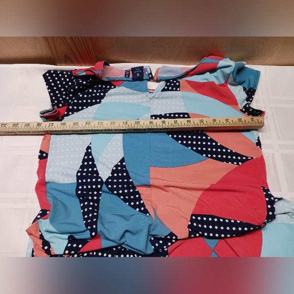 Kaari Blue Dress/ Size M/ Stretch, Pullover, Keyhole, Short Sleeve - Picture 10 of 11